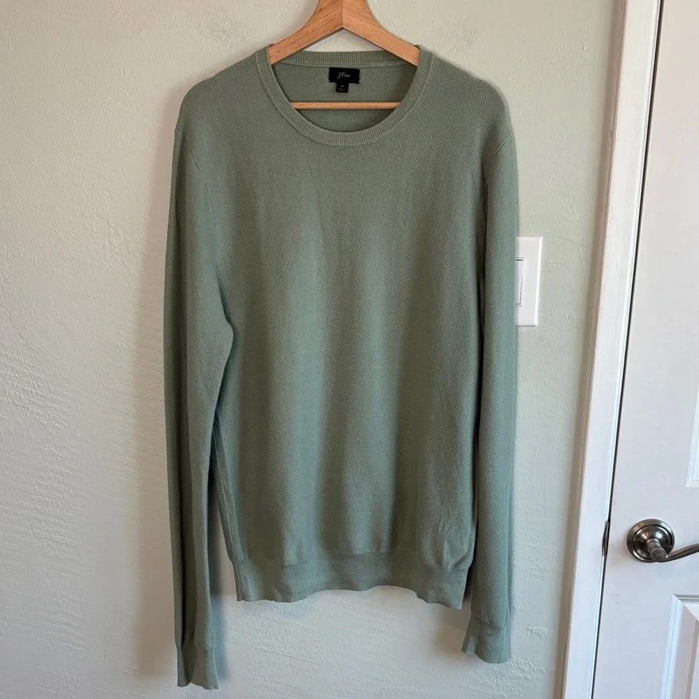 Bundle 2/$`30! J. Crew Men's Crewneck Cotton Sweater in Sage Green M